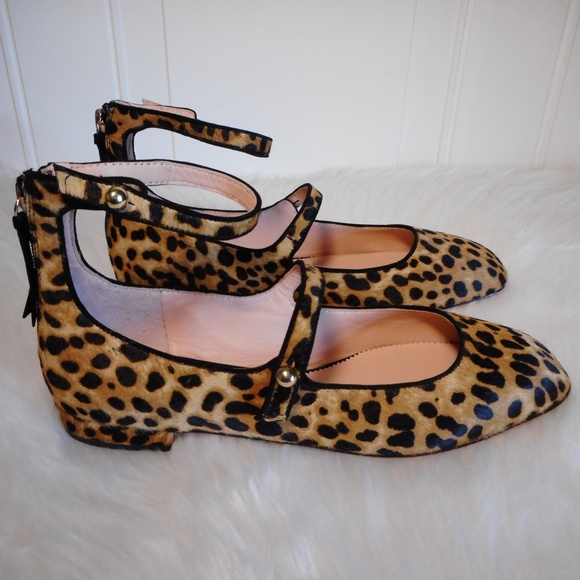 J Crew Poppy Calf Hair Leopard Ballet Flat - Picture 4 of 7